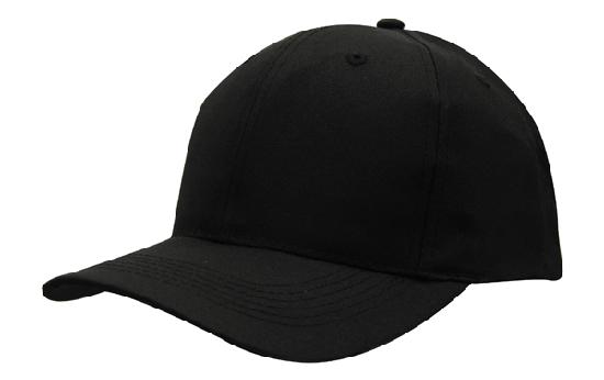 Breathable Poly Twill Cap | AG4012 in Black