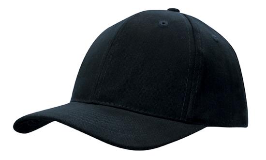 Brushed Heavy Cotton Cap | AG4141 in Black