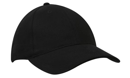Brushed Heavy Cotton Cap | AG4199 in Black