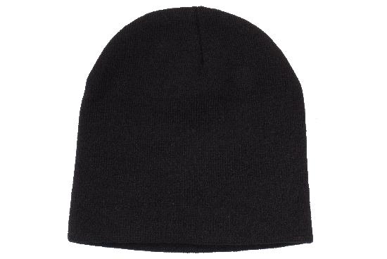 Rolled Down Acrylic Skull Beanie Toque | AG4244 in Black